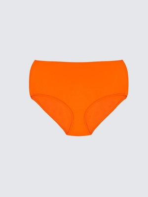 Lcw Dream Turuncu Kadın Yüksek Bel Düz Bikini Alt