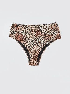 Lcw Dream Kahverengi Leopar Desenli Kadın Bikini Altı