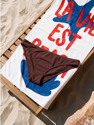 Lcw Dream Kahverengi Uv Korumalı Kadın Düz Bikini Alt