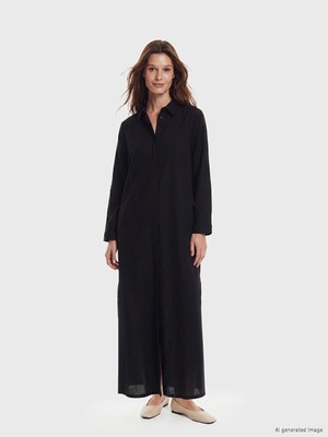 Lcw Modest Siyah Kadın Gömlek Tunik