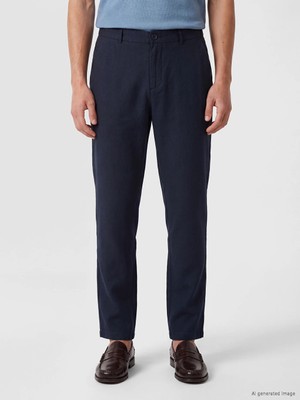 Lcw Vision Lacivert Regular Fit %100 Keten Erkek Pantolon