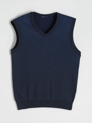 LC Waikiki Lcwaıkıkı Classic Indigo Standart Kalıp V Yaka Erkek Triko Süveter