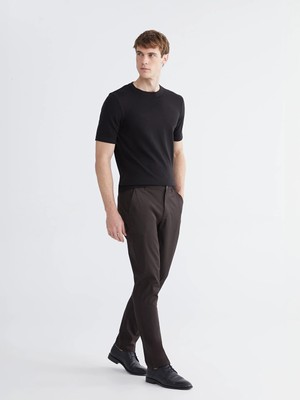 LC Waikiki Lcwaıkıkı Classic Kahverengi Standart Kalıp Gabardin Erkek Chino Pantolon