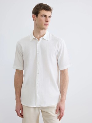 Lcw Vision Beyaz Regular Fit Erkek Basic Gömlek