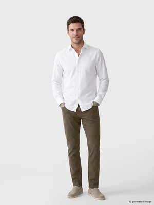 LC Waikiki Lcwaıkıkı Classic Kahverengi Slim Fit Gabardin Erkek Chino Pantolon