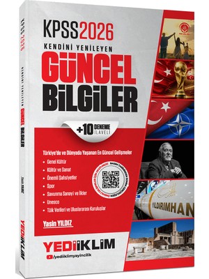 Yediiklim Yayınları Yediiklim 2026 KPSS Kendini Yenileyen Güncel Bilgiler + 10 Deneme