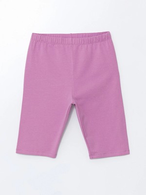 LC Waikiki Lcw Kids Pembe Beli Lastikli Kız Çocuk Kısa Tayt