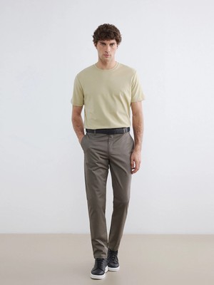LC Waikiki Lcwaıkıkı Classic Haki Dar Kalıp Erkek Chino Pantolon