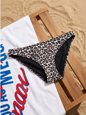Lcw Dream Siyah Leopar Desenli Kadın Bikini Altı
