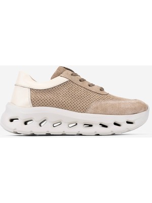 Valmenti Kadın Hakiki Deri Bej Sneakers & Spor Ayakkabı 1182 1705 Bn Ayk Y26 A.bej Suet/dr