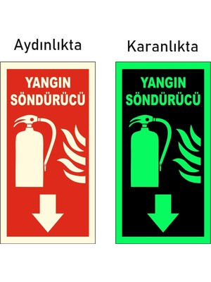 Gündoğdu 12 x 12 cm Fosforlu Yangın Söndürücü Levhası Hafif ve Dayanıklı Dekota Malzeme ile