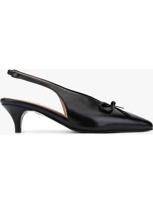 Valmenti Kadın Hakiki Deri Siyah Slingback Ayakkabı 33 9000A Bn Ayk Y26 Sıyah Dr