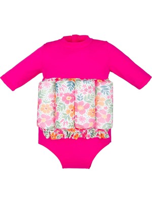 Swim Foam Çiçek Denizi Uv Korumalı Batmaz Kız Çocuk Mayosu