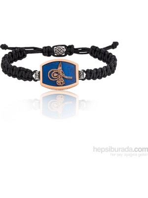 Inure Jewelry Tozlu Gümüş Tuğra Armalı Erkek Bileklik 634385