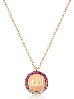 Inure Jewelry Gümüş Allah Yazılı Bayan Kolye