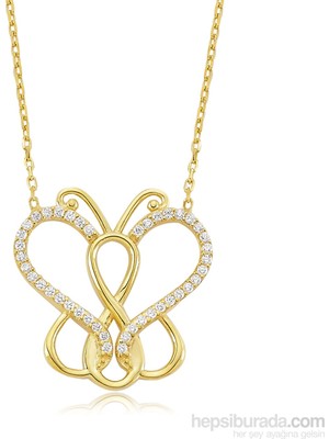 Inure Jewelry Inure Jewelry Gümüş Sonsuz Kelebek Kolye