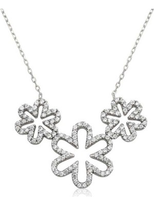 Inure Jewelry Inure Jewelry Gümüş Üçlü Papatya Bayan Kolye