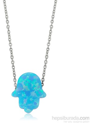 Inure Jewelry Inure Jewelry Mavi Opal Fatıma'nın Eli Gümüş Kolye