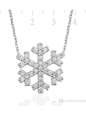 Inure Jewelry Inure Jewelry Zirkon Taşlı Kartanesi Gümüş Kolye