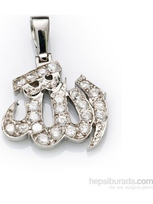 Inure Jewelry Allah Yazılı Gümüş Kolye