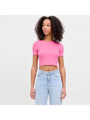 Jack & Jones Kadin Bisiklet Yaka Tisört - Florie