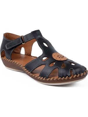Beety 26016 Hakiki Deri Comfort Kadın Sandalet