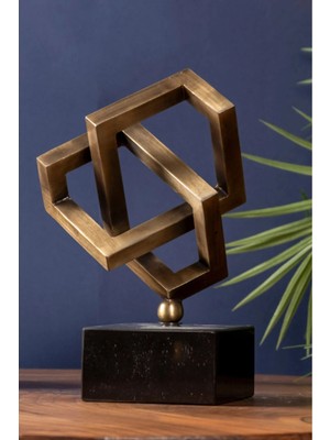 Miarik Design Dekoratif Geometrik Pirinç Obje