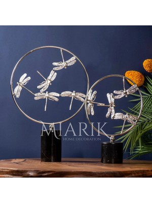 Miarik Design Dekoratif Yusufçuk Aksesuar Figürlü 2'li Dekoratif Obje