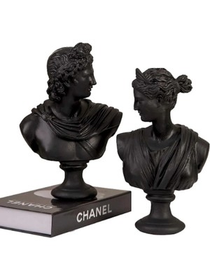 Miarik Design Afrodit ve Apollon Ikili Heykel Takım Bust