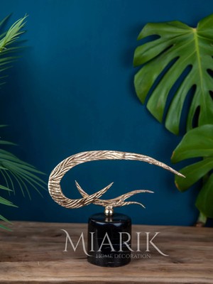Miarik Design Dekoratif Mermer Kaideli Kisa Ateş Obje
