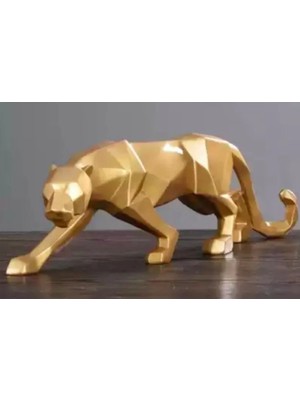Miarik Design Dekoratif Kübik Panter Poljester Heykel, Obje