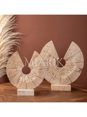 Miarik Design Dekoratif Yarim Ay Mermer 2li Obje