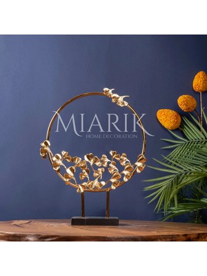 Miarik Design Dekoratif Ginko Yaprak Halka Obje