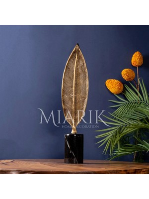 Miarik Design Dekoratif Dik Yaprak Tekli Obje