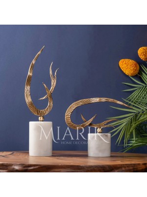 Miarik Design Dekoratif Mermer Kaideli Kisa Ateş Obje