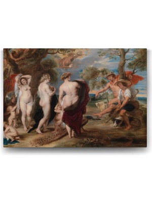 Belirtilmemiş Peter Paul Rubens - Paris'ın Yargısı Tablosu - 100X70CM