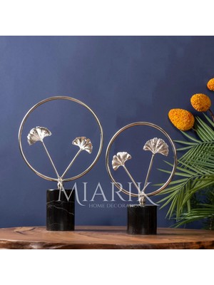 Miarik Design Dekoratif 2li Ginkolu Dekor Obje