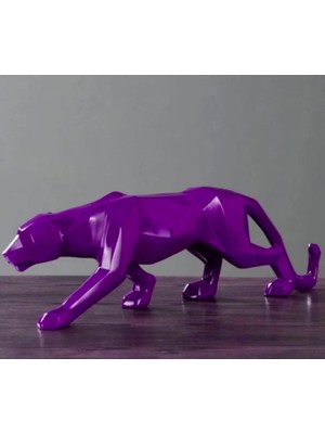 Miarik Design Dekoratif Kübik Panter Poljester Heykel, Obje