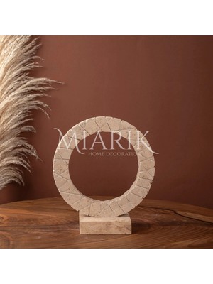 Miarik Design Dekoratif Mermer Kucuk Boy Yuvarlak Obje