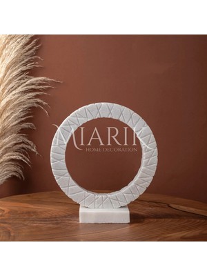 Miarik Design Dekoratif Mermer Buyuk Boy Yuvarlak Obje