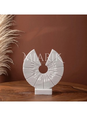Miarik Design Dekoratif Yarim Ay Mermer Obje Kucuk Boy