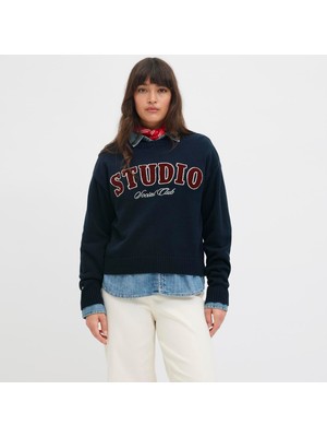 Jack & Jones Kadin Bisiklet Yaka Kazak - Brook