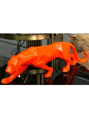 Miarik Design Dekoratif Kübik Panter Poljester Heykel, Obje