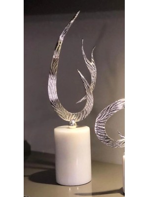 Miarik Design Dekoratif Mermer Kaideli Uzun Ateş Obje