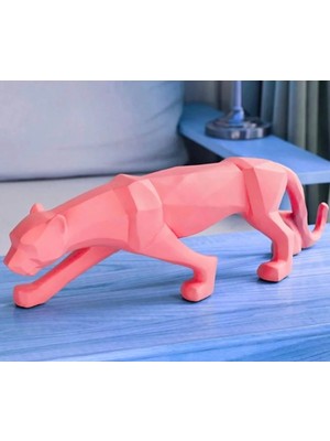 Miarik Design Dekoratif Kübik Panter Poljester Heykel, Obje