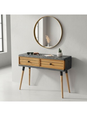 Mobenta Stria Entry: Modern Masif Dresuar 2 Çekmeceli Antre Konsolu - 120X31 An-Tk