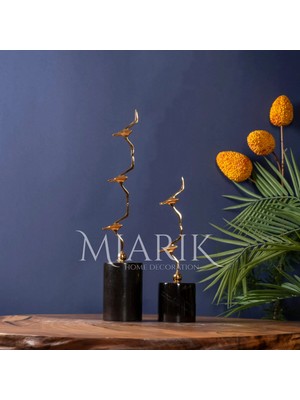 Miarik Design Dekoratif Kırlangıç Kuş Detaylı 2li Dekoratif Obje