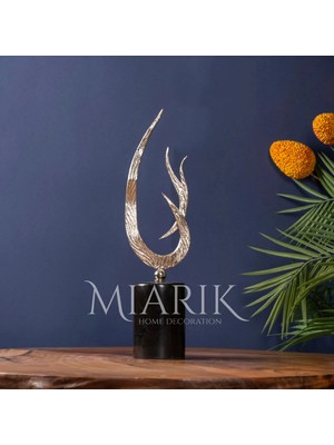 Miarik Design Dekoratif Mermer Kaideli Uzun Ateş Obje