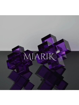 Miarik Design Dekoratif 2li Kübik Kristal Obje Kitap Tutucu