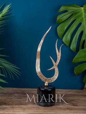 Miarik Design Dekoratif Mermer Kaideli Uzun Ateş Obje
